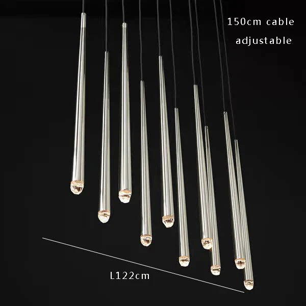 Afralia™ Modern Black Crystal Pendant Lights Dining Room Decor Fixture Luxe Design