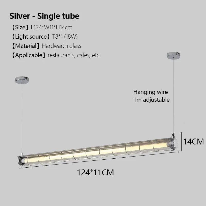 Afralia™ Glass Linear Chandelier for Long Bar & Restaurant Lighting