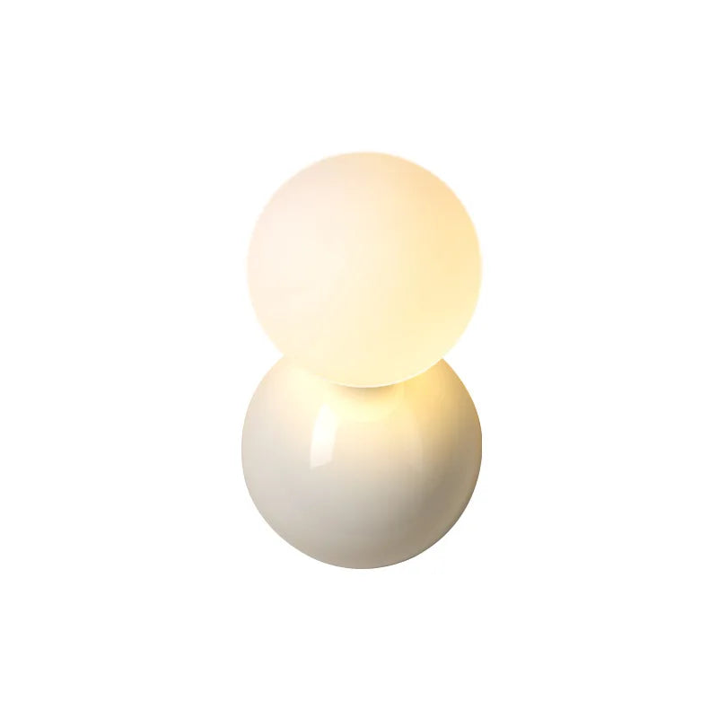 Afralia™ Modern Minimalist Cream Ball Wall Light for Bedroom and Home Decor