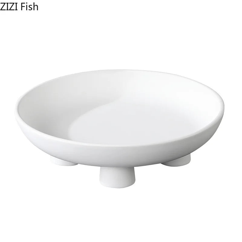 Afralia™ Ceramic Fruit Tray for Coffee Table, Living Room, Snacks, Desserts, Storage.