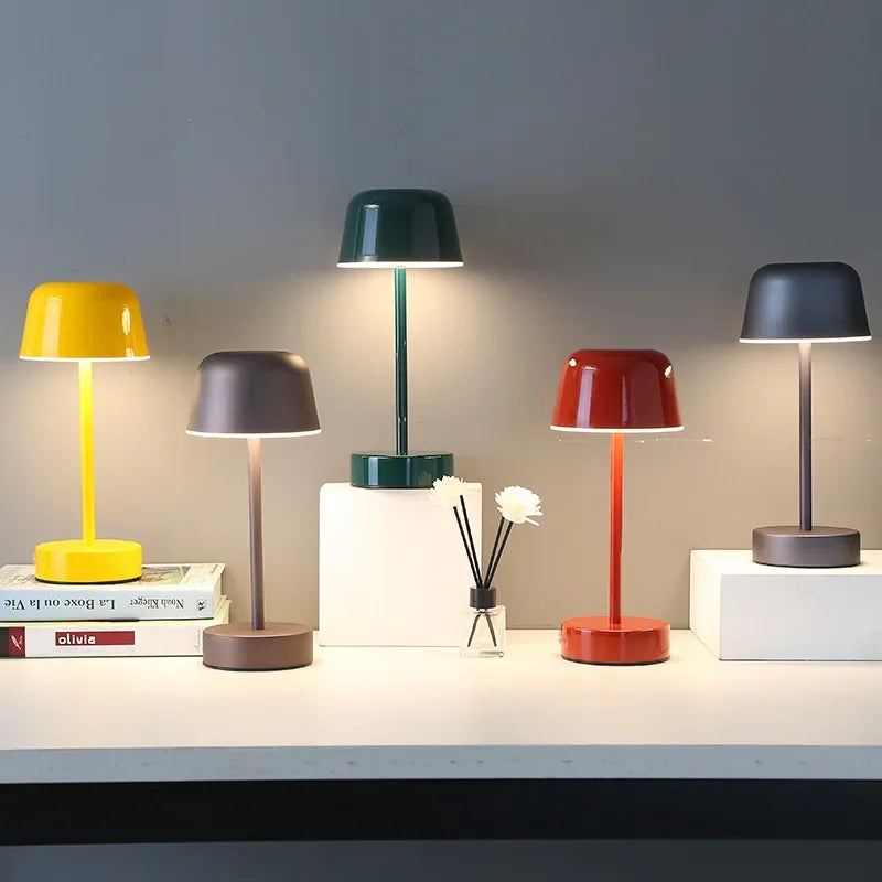 Afralia™ Mushroom Metal Table Lamp: Modern Art Design for Kid Room, Minimalist & Cute