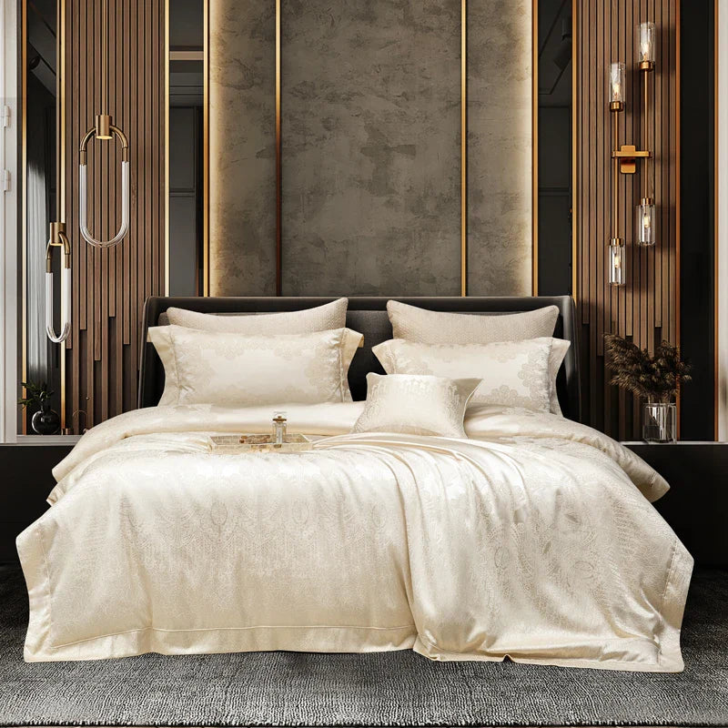 Afralia™ Jacquard Egyptian Cotton Bedding Set for Queen King Linens