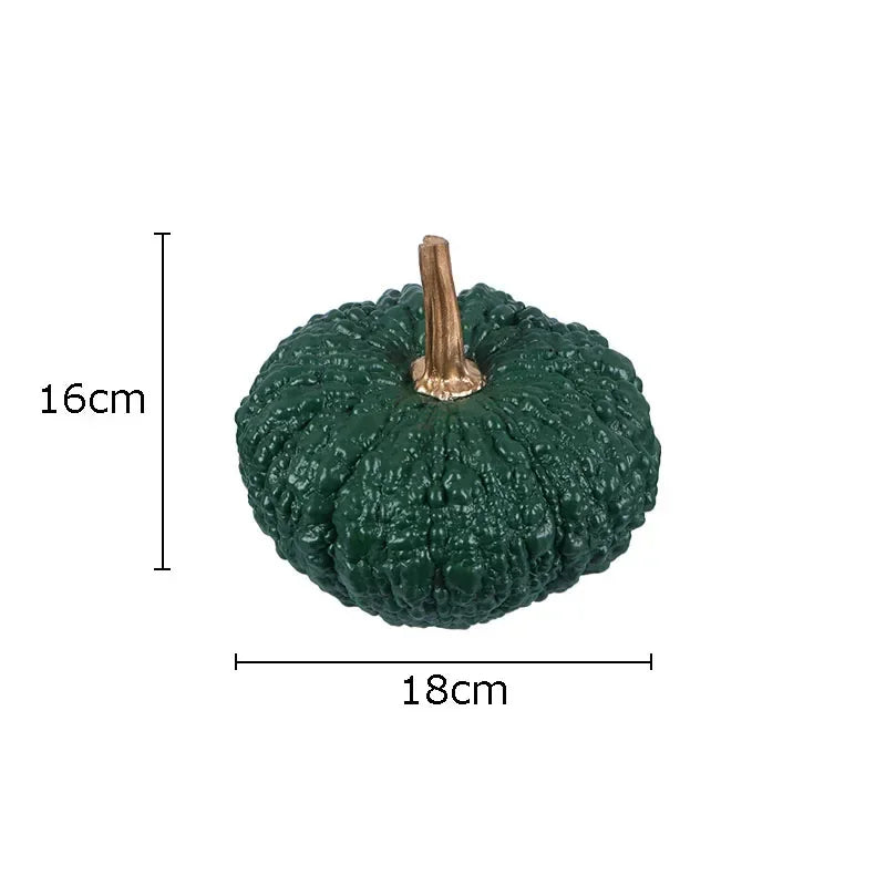Afralia™ Gold Pumpkin Resin Sculpture Ornaments Home Decor-Artistic Room Aesthetics