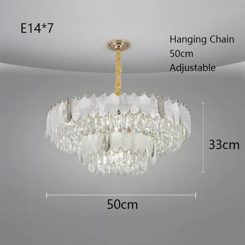 Afralia™ Crystal Indoor Chandelier: Postmodern LED Suspension Lamps for Luxe Living Room Decor