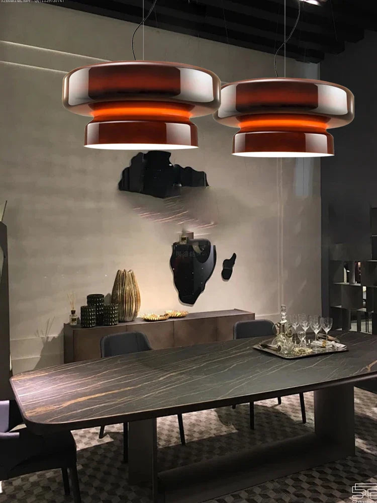 Afralia™ Amber Glass Ceiling Pendant Lights for Kitchen Island Dining Table Decoration