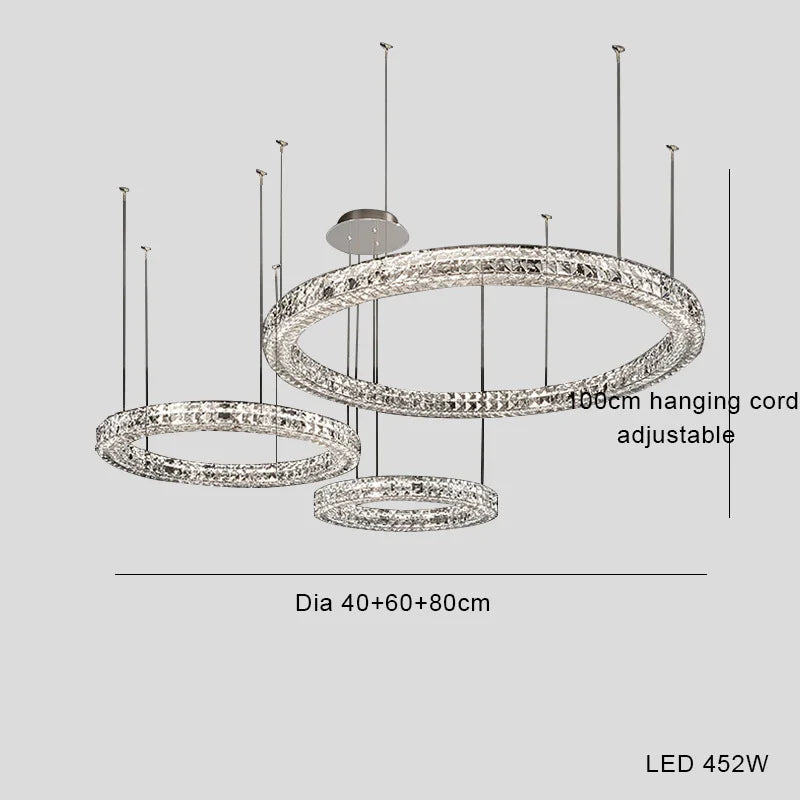 Afralia™ Crystal Pendant Light Chandelier for Luxe Home Decor