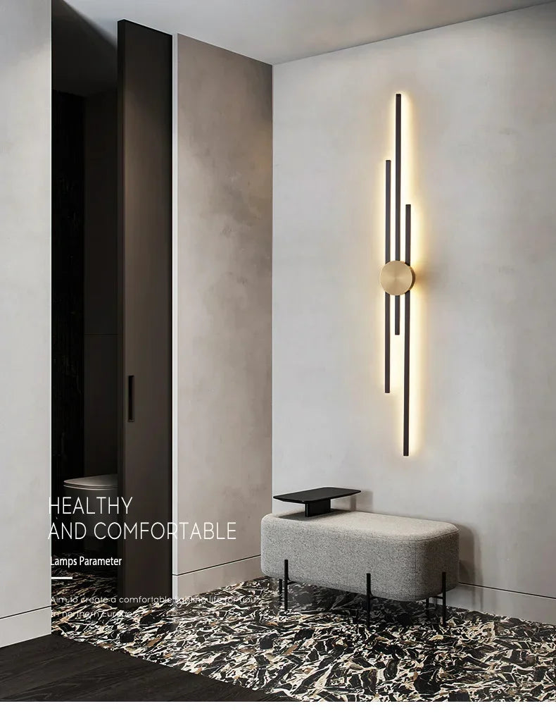 Afralia™ Minimalist Copper Wall Light for Bedroom and Living Room