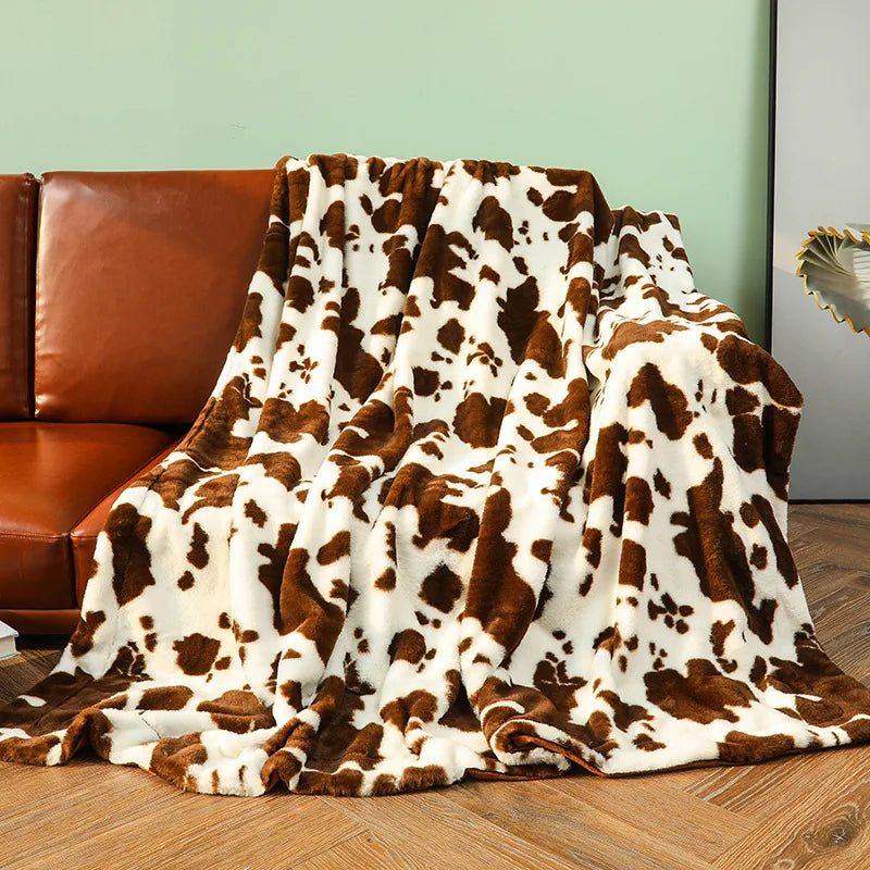 Afralia™ Two-Tone Raschel Blanket - Cozy, Stylish, All-Season Blanket