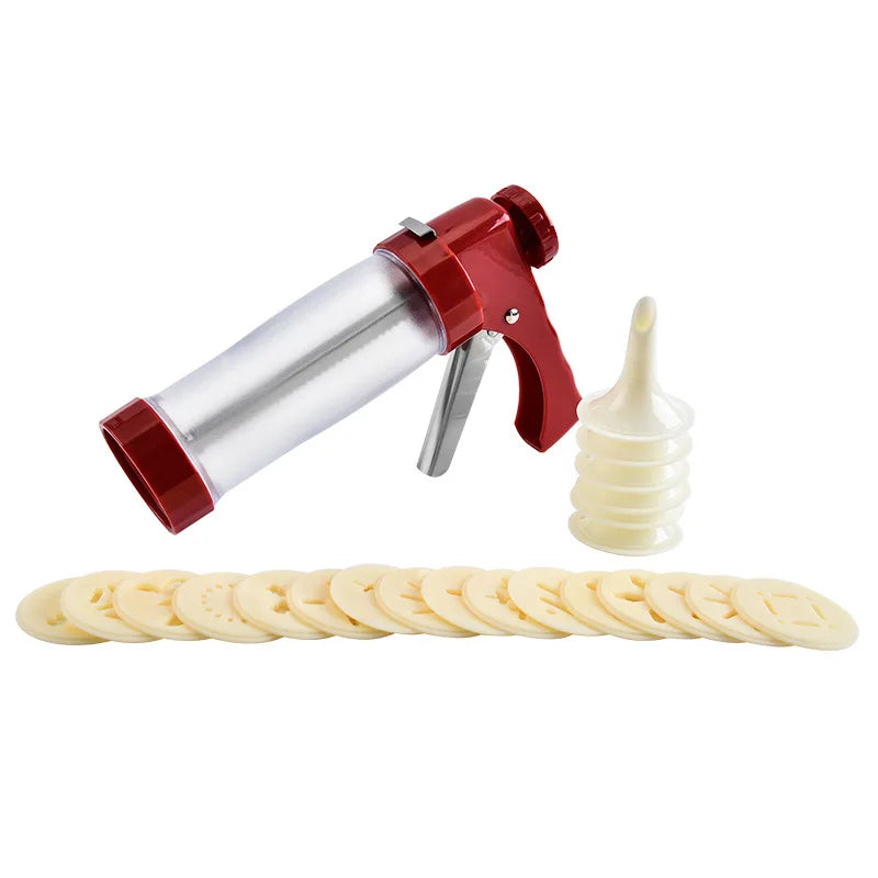 Afralia™ Cookie Cream Cake Press Decorating Kit Butter Syringe Pastry Baking Tools