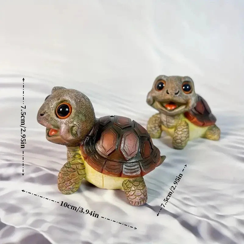 Afralia™ Crawling Turtle Sculpture Resin Decor for Garden, Yard, Balcony, Lawn