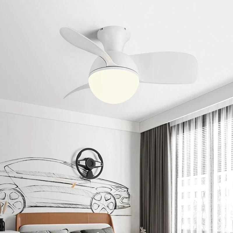 Afralia™ Bedroom & Study Ceiling Fan Light with Mute Electric Fan Chandelier, 110V 220V