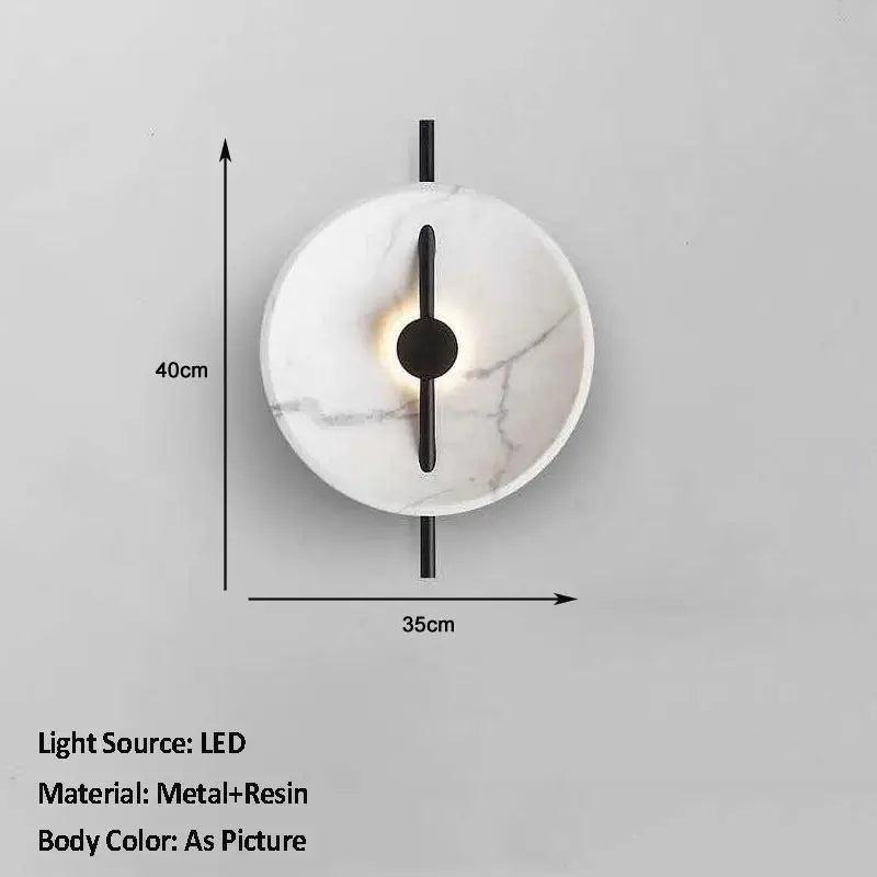 Afralia™ Marble Design LED Wall Lamp - Modern Living Room Studio Decor