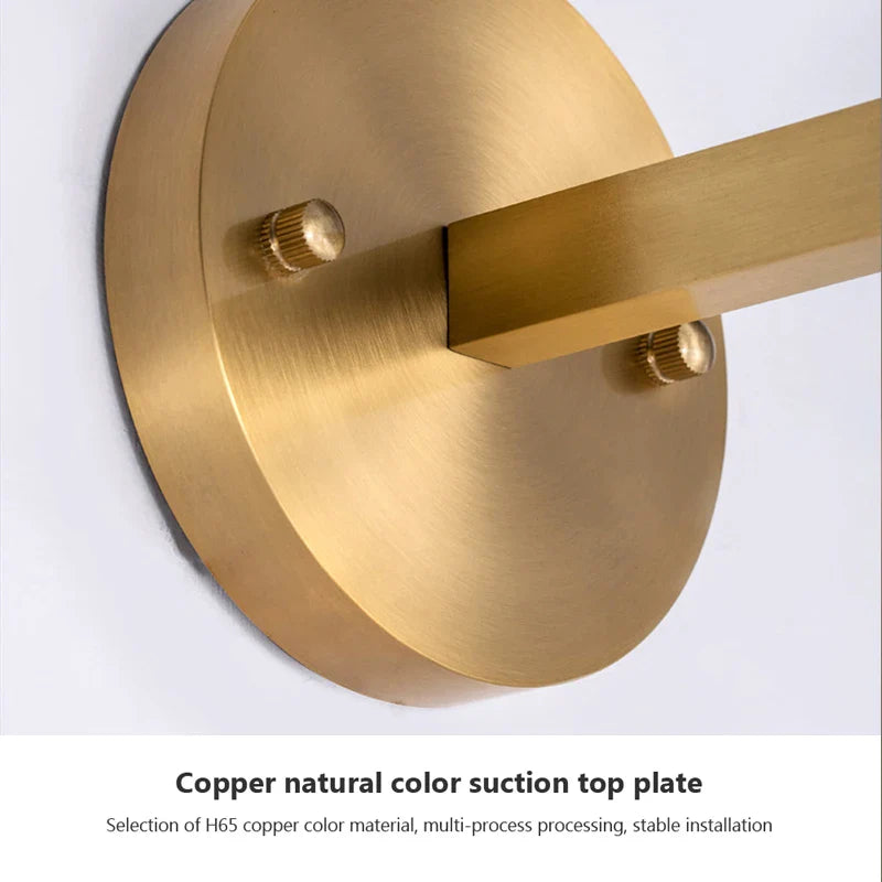 Afralia™ Vintage Glass Wall Lamp LED Sconce, American Style for Bedroom & Bathroom