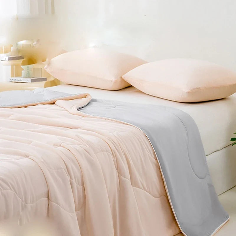 Afralia™ Silky Soft Air Condition Quilted Comforter | Cooling Blanket for Bed | Queen King