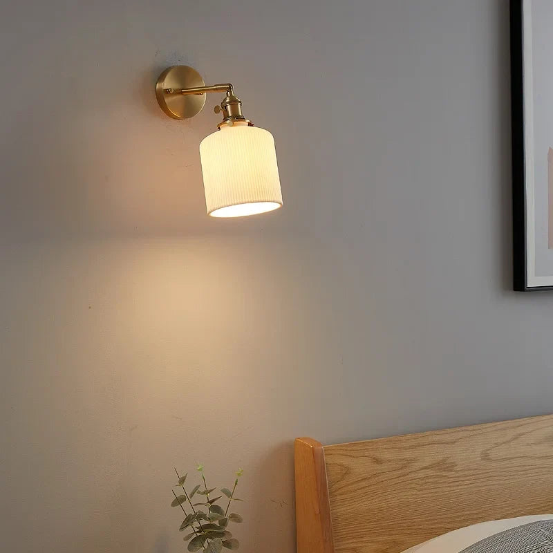 Afralia™ Nordic LED Wall Sconce Pull Chain Switch | Modern Bedroom Living Room Stair Light Fixtures