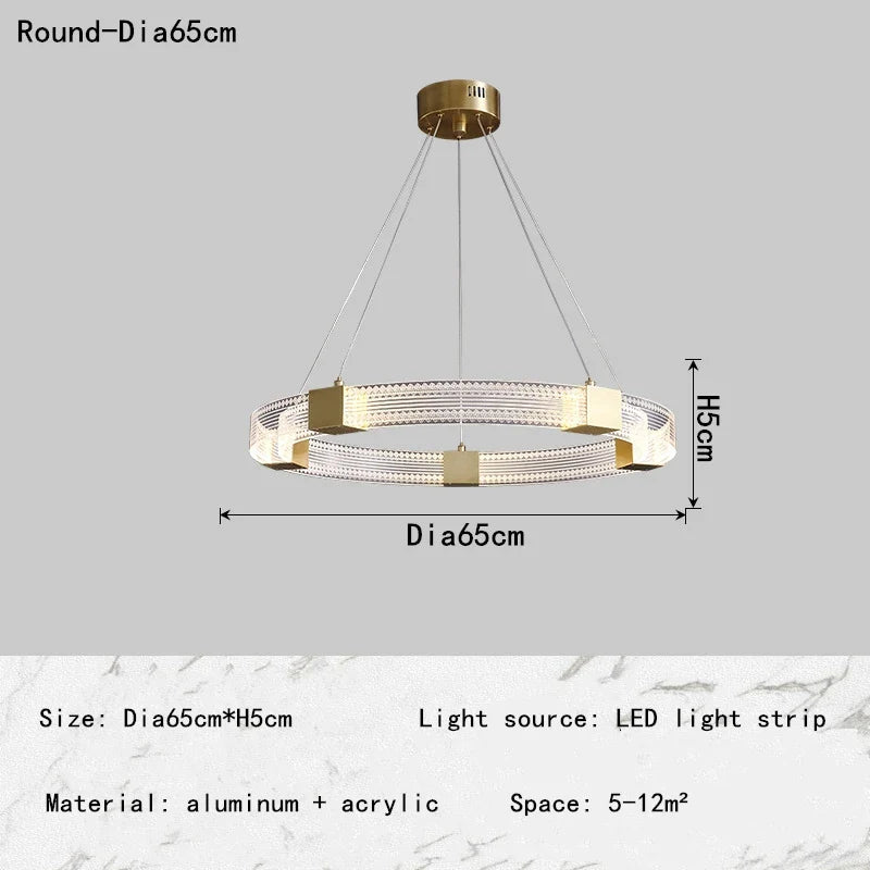 Afralia™ LED Chandelier with Acrylic Lampshade for Living Room Dining Bedroom Lighting