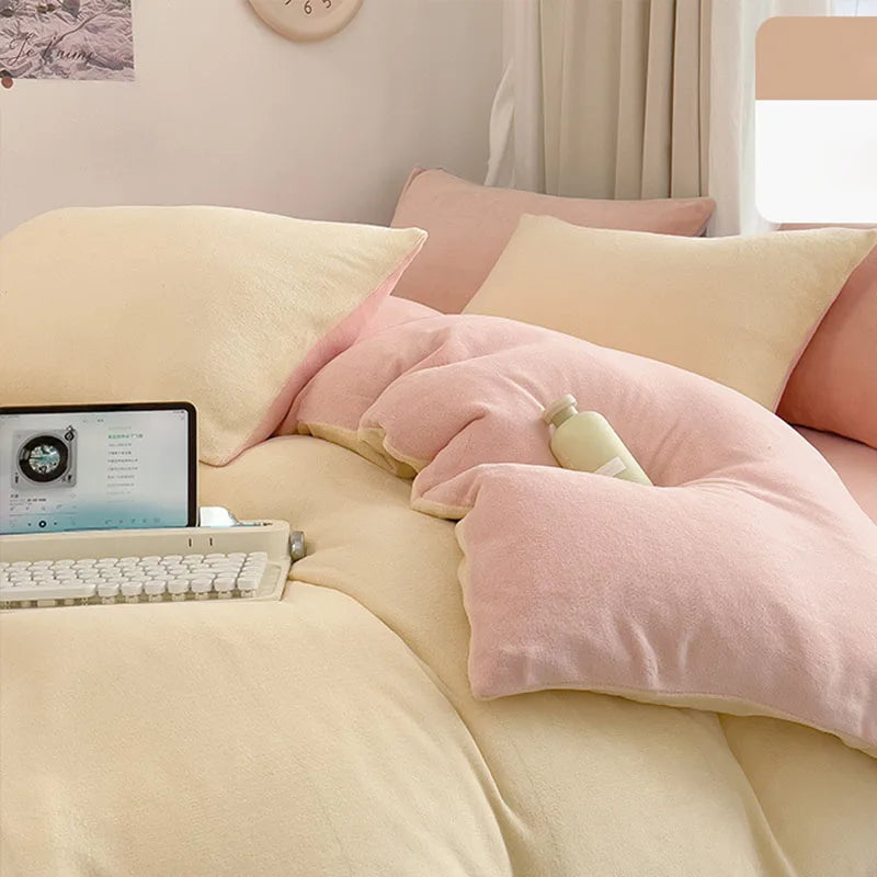Afralia™ Milk Velvet Duvet Cover: Double-Sided Flannel, Warm & Skin-Friendly Comforter Cover