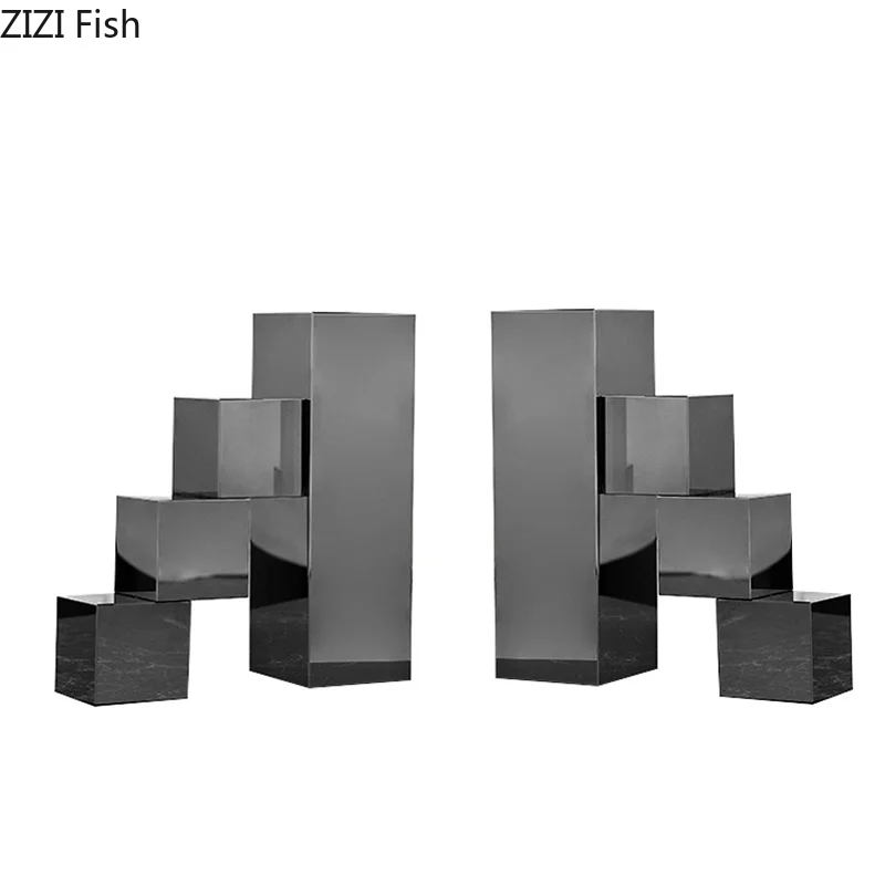 Afralia™ Crystal Bookends Sculpture Minimalist Artwork Modern Home Decor