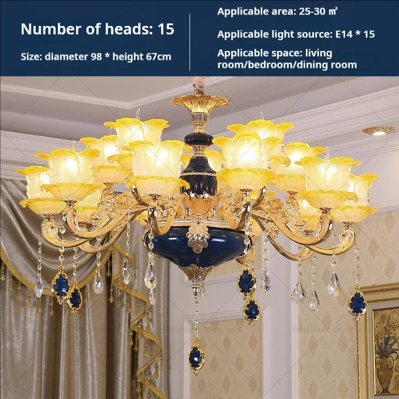 Afralia™ Elegant Crystal Chandelier Living Room Bedroom Lighting