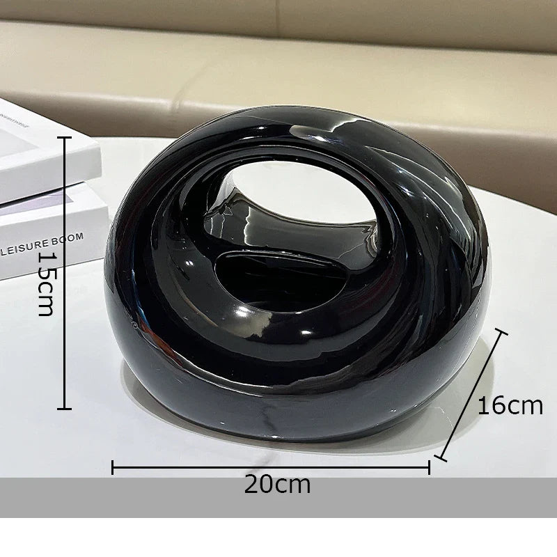 Afralia™ Modern Ceramic Handbag Tissue Box for Coffee Table and Bedside Decor