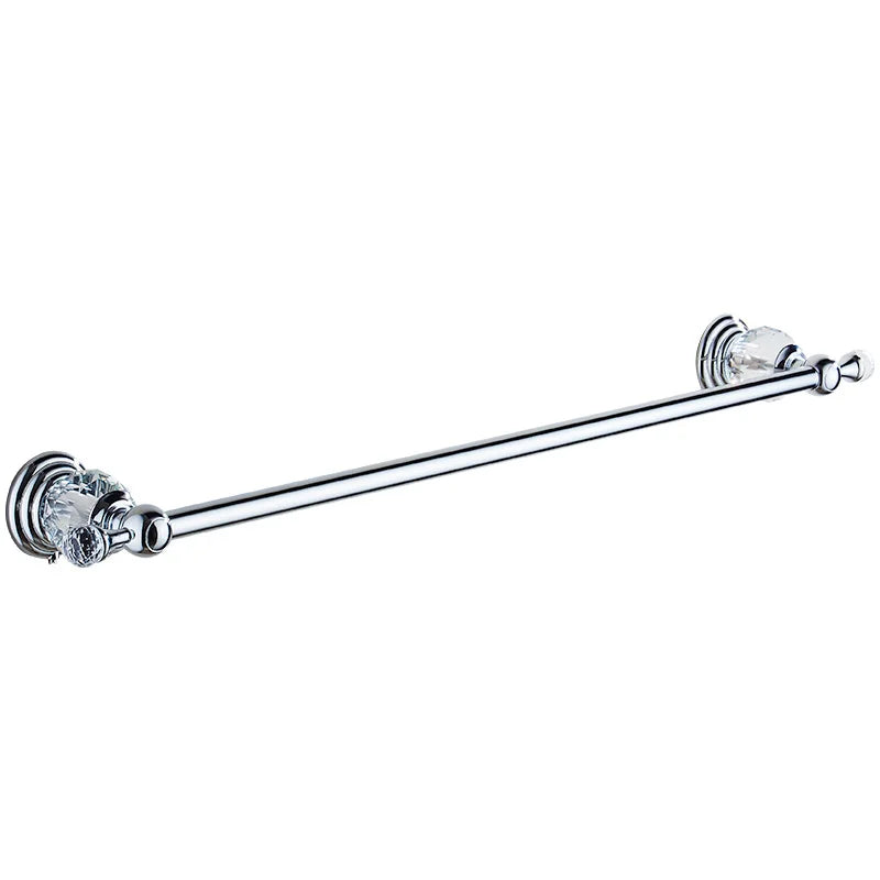 Afralia™ Crystal Chrome Towel Bar - Stainless Steel Bathroom Accessories