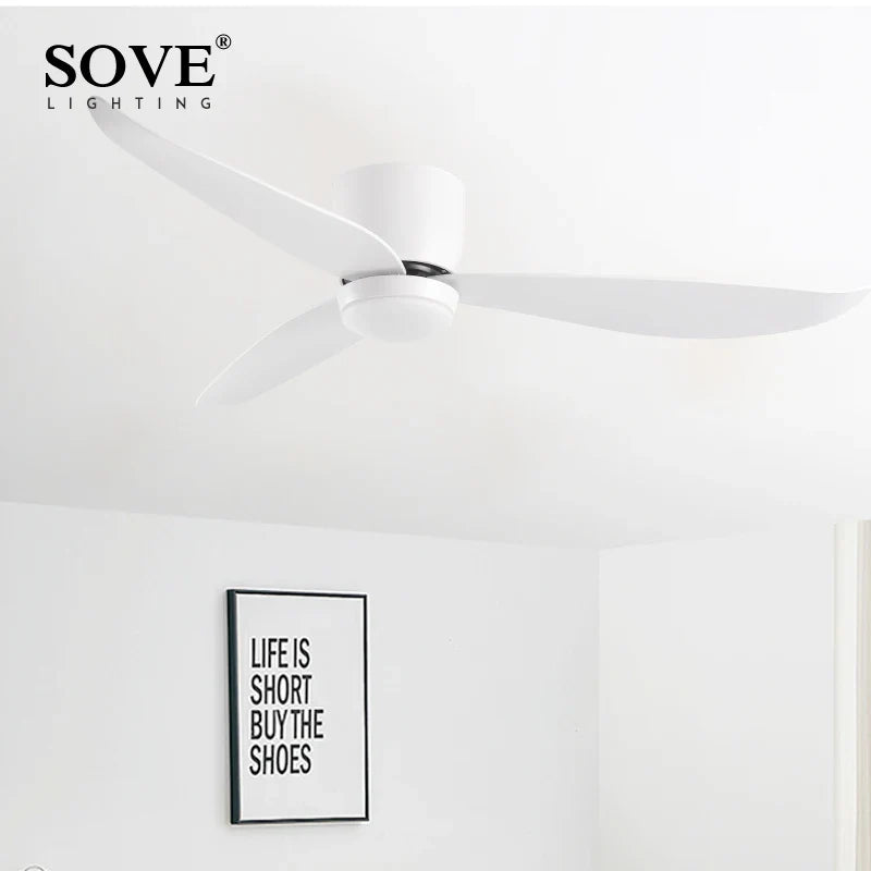 Afralia™ Modern Led Ceiling Fan with High Air Volume and Remote Control