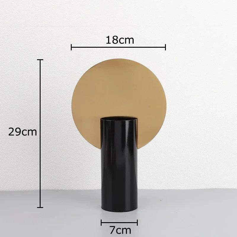 Afralia™ Geometric Cylinder Vase with Artificial Flowers - Modern Home Decor