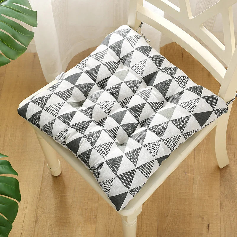 Afralia™ Square Cotton Upholstery Chair Cushion for Office, Home, Car, Garden, or Lounge