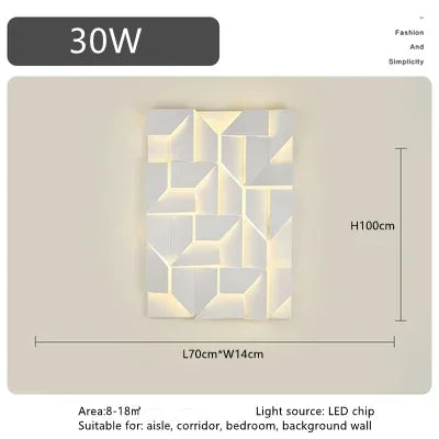 Afralia™ Shadow Metal Sconce Light for Geometric Led Wall Lamp, Living Room, Bedroom