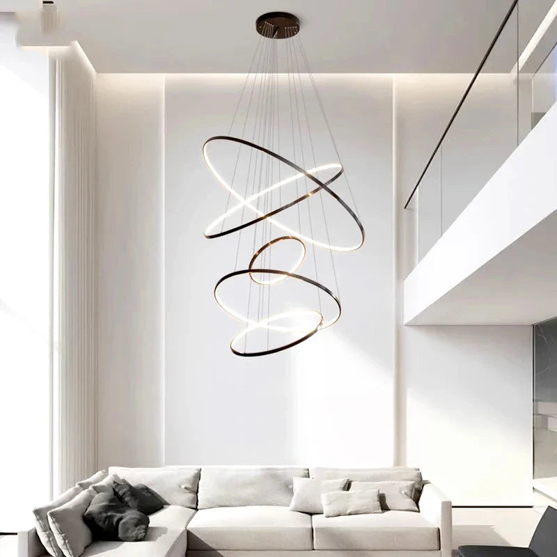 Afralia™ Modern Indoor Chandelier Pendant Light for Living Room | LED Ceiling Lamp