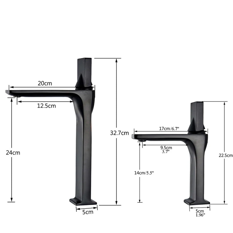 Afralia™ Single Handle Basin Faucet with Hot and Cold Water Mixer for Bathroom Sink