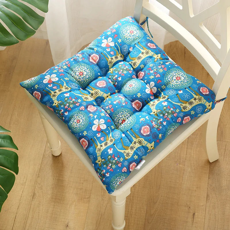 Afralia™ Square Cotton Upholstery Chair Cushion for Office, Home, Car, Garden, or Lounge