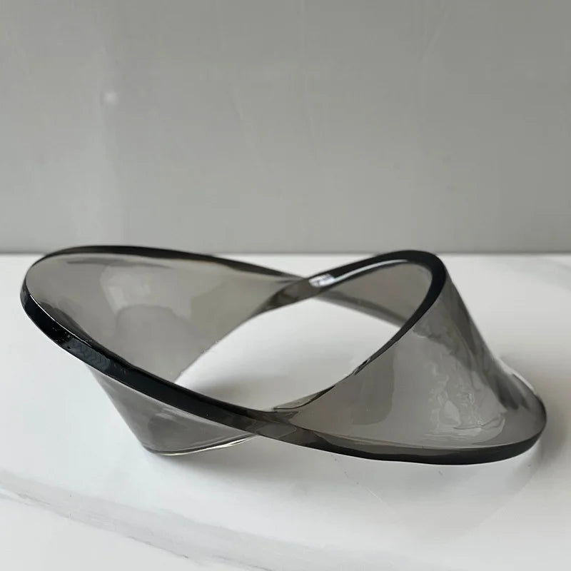 Afralia™ UFO Geometric Acrylic Decorative Item - Abstract Handicrafts Figurine