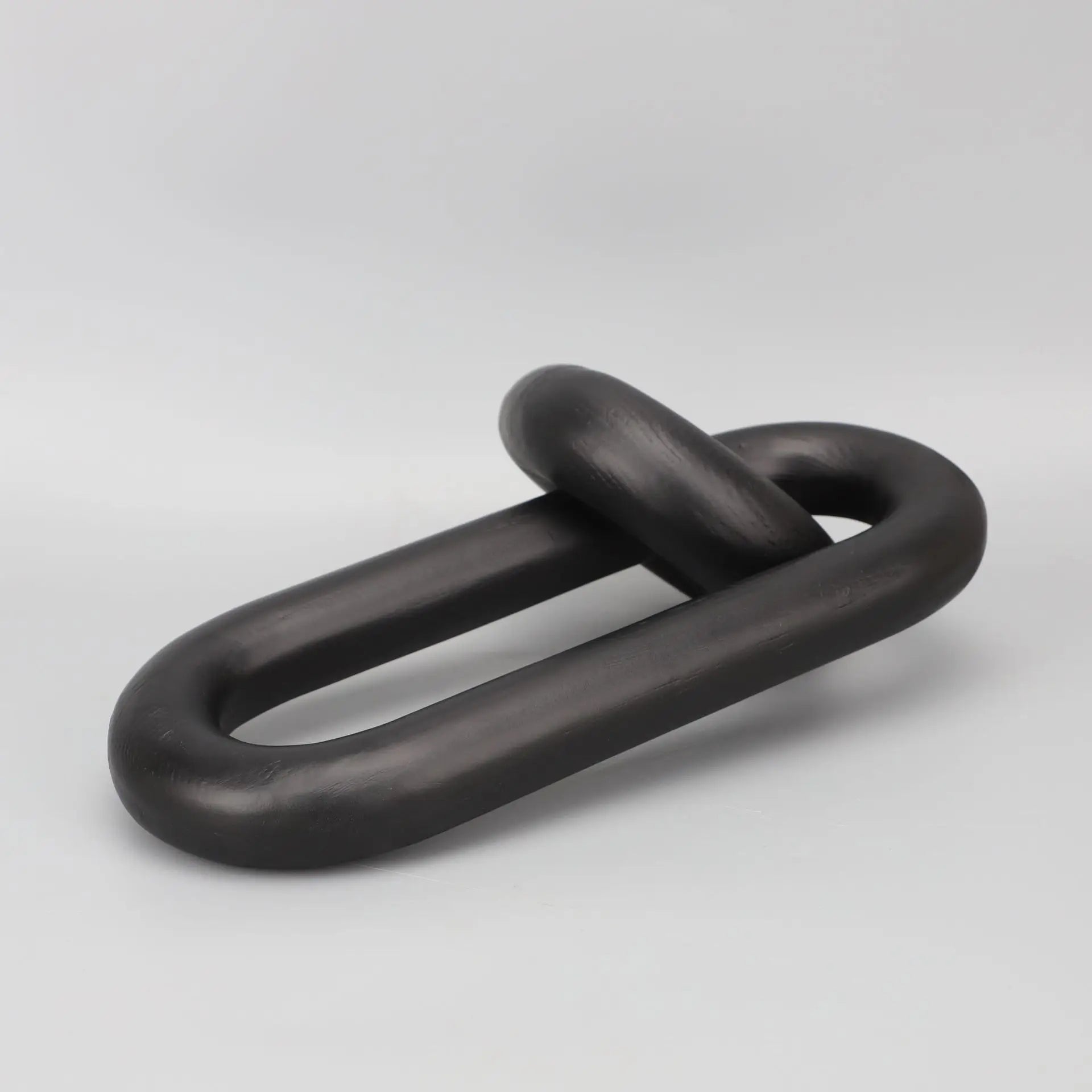 Afralia™ Black Geometric Resin Ornament Ring Decor Home Figurine