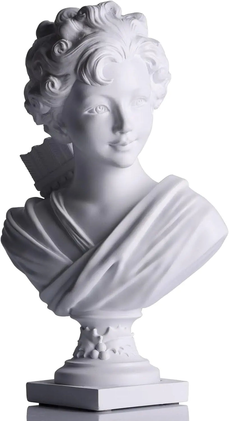 Afralia™ 12.2" Cupid Statue Plaster Sculpture for Painting Practice and Home Decor
