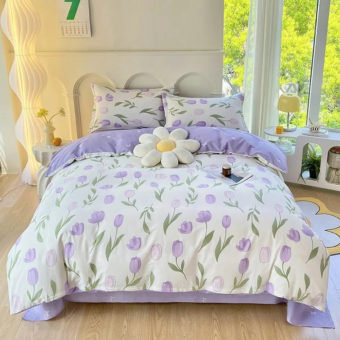 Afralia™ Cotton Printed Bedding Set for Sweet Cozy Sleep