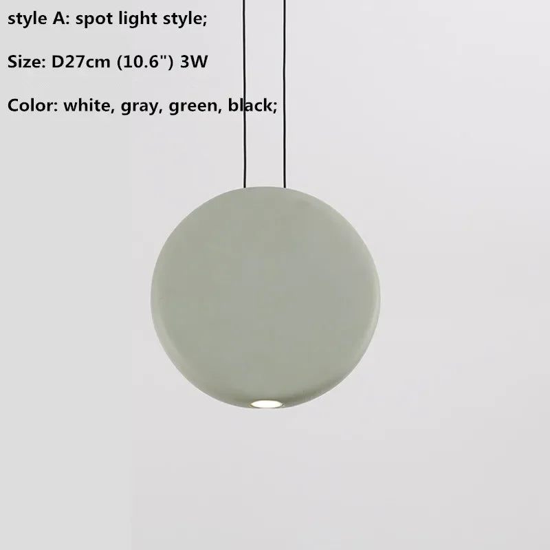 Afralia™ Nordic Bar Modern LED Pendant Light Resin Lustre Dining Room Hanging Lamp