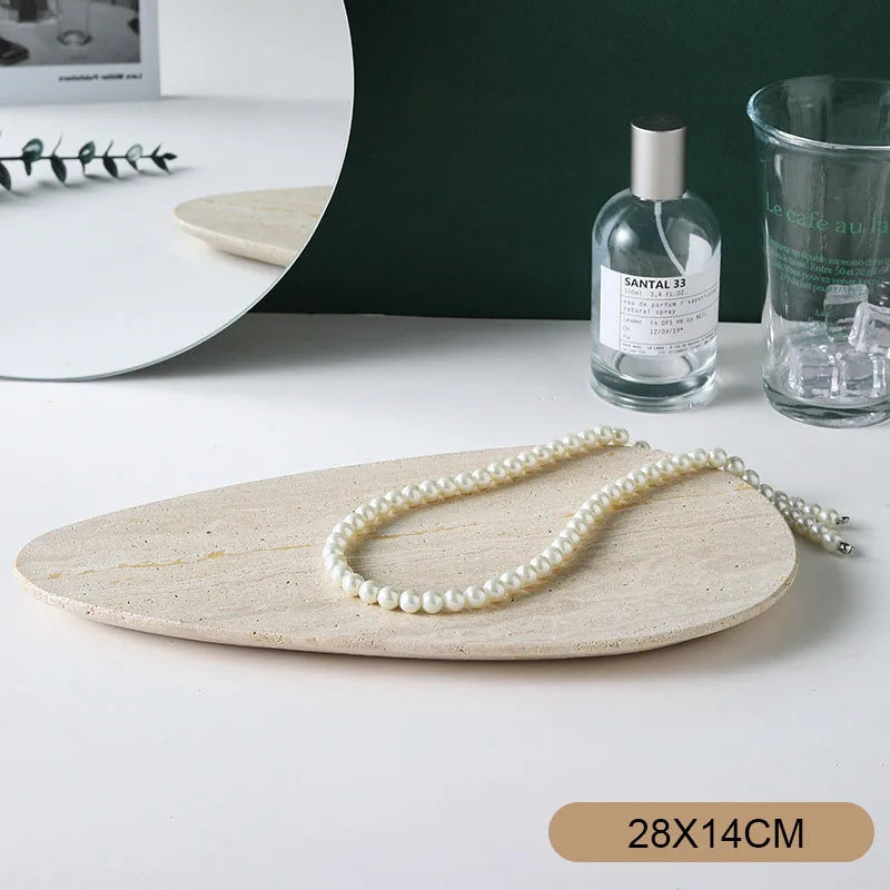 Afralia™ Marble Tray for Jewelry Display and Home Decor