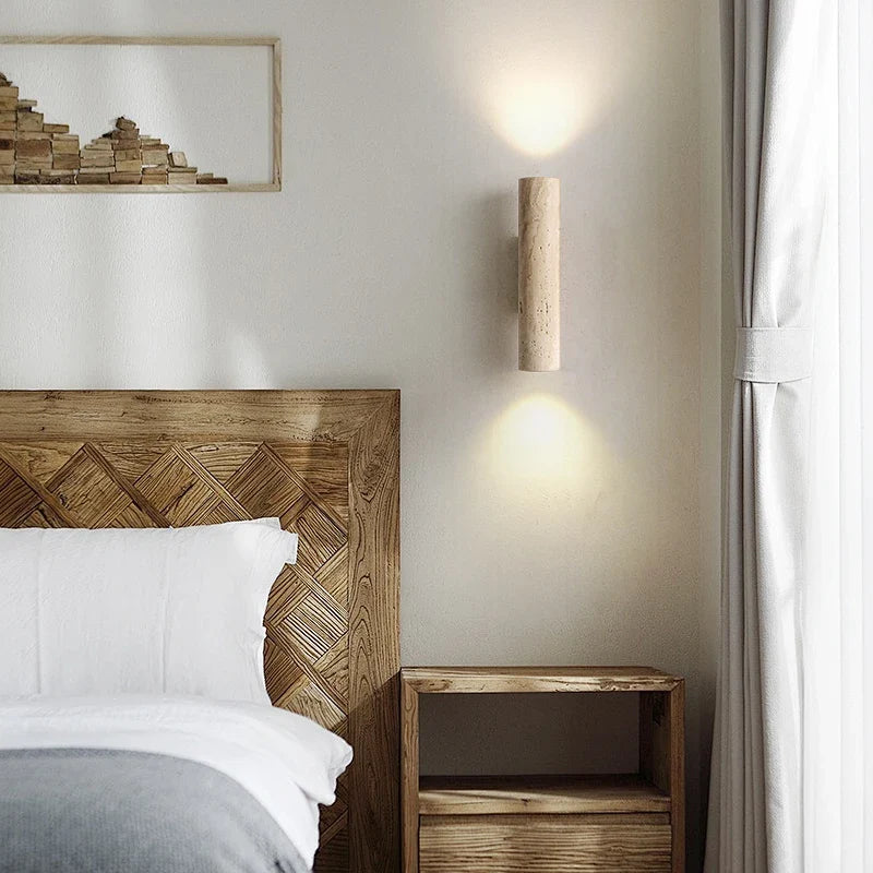 Afralia™ Wood Canopy LED Wall Lights Bedroom Bedside Lamp Sconce Nordic Modern