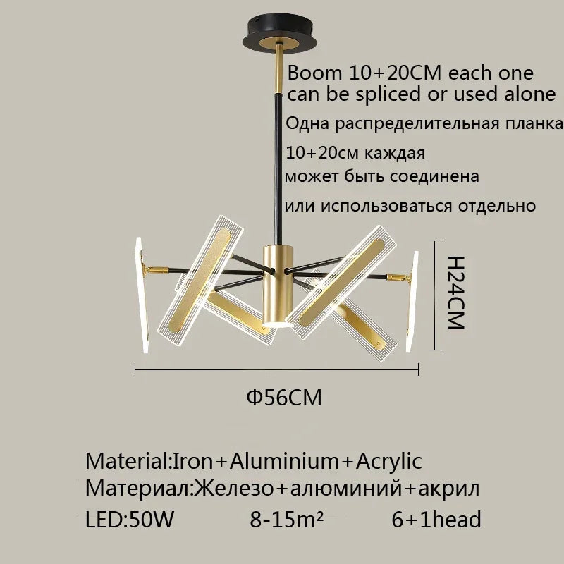 Afralia™ Gold Crystal LED Chandelier for Living Room, Dining, Kitchen - Modern Luxury Style