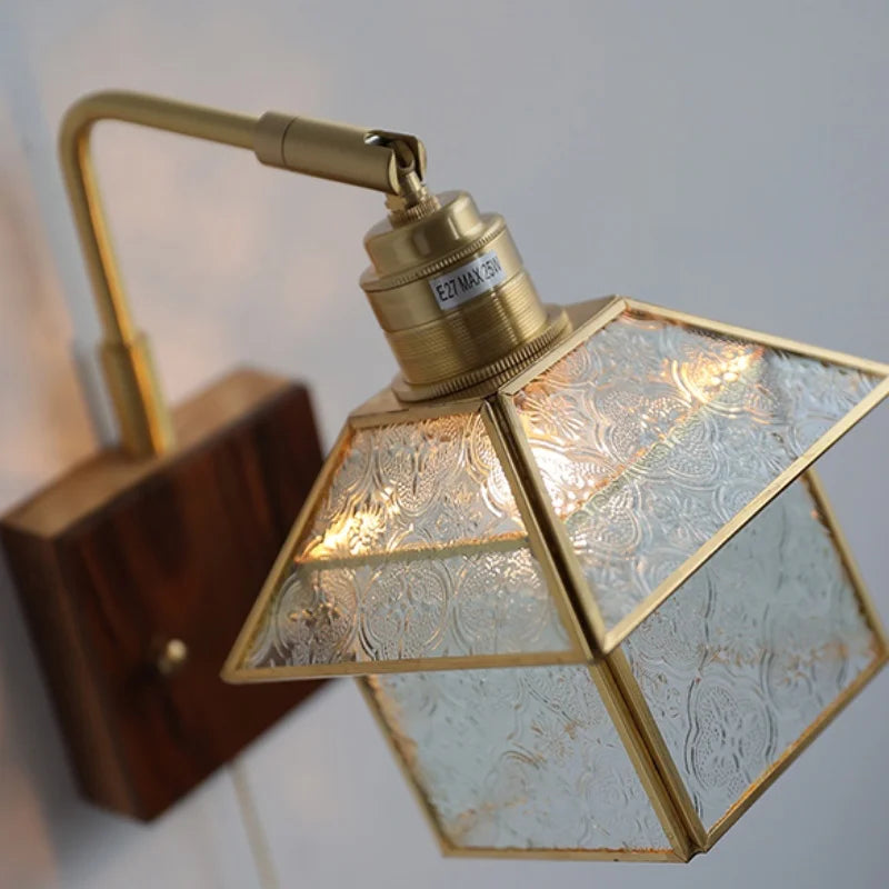 Afralia™ Vintage LED Wall Lamp Sconce with Rotatable Glass Shade & Pull Chain Switch