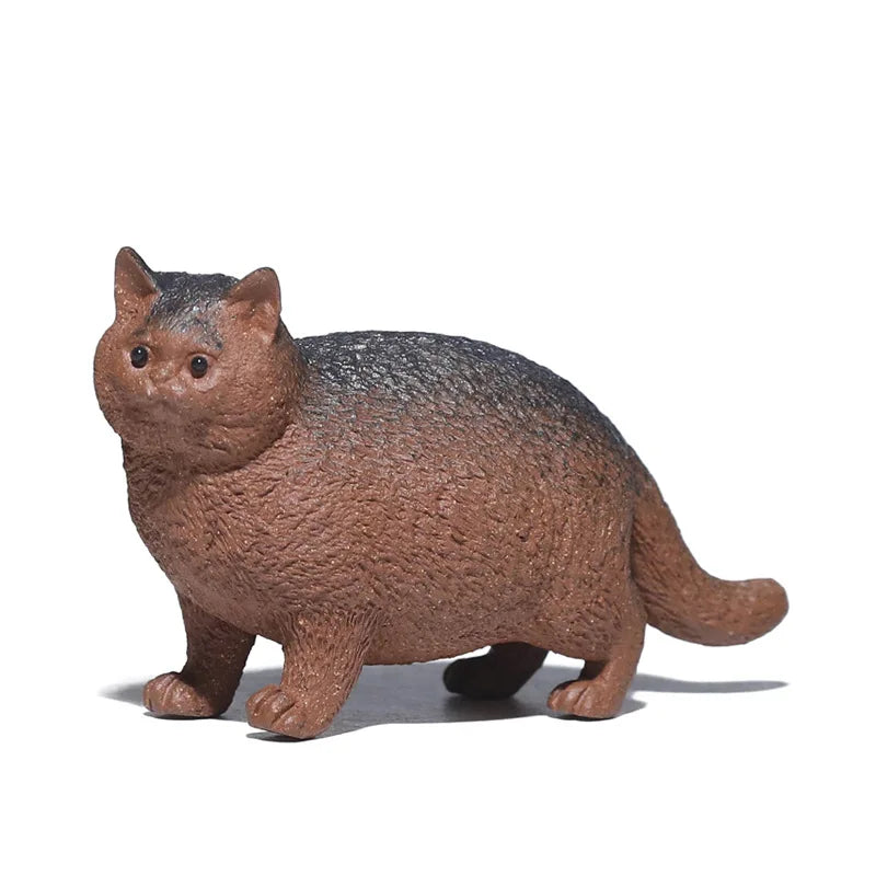 Afralia™ Ceramic Cat English Shorthair Sculpture for Home Decor