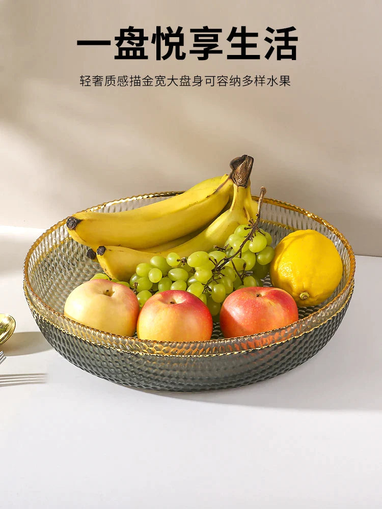 Afralia™ Glass Fruit Plate and Snack Storage Plate for Living Room