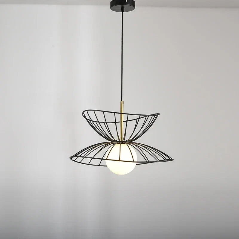 Afralia™ Modern Straw Hat Chandelier for Lighting Decor and Luster Fixtures