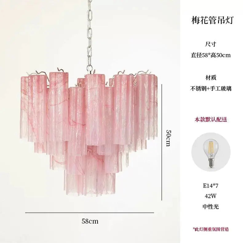 Afralia™ Colorized Glass LED Chandelier for Living Room Kitchen Bedroom