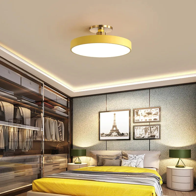 Afralia™ Round LED Ceiling Chandelier for Bedroom, Living Room, Dining Room