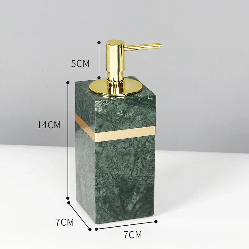 Afralia™ Luxury Gold Marble Bathroom Set with Accessories