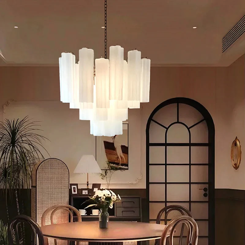Afralia™ Glass Pendant Chandelier for Modern Living Room and Bar Ceiling