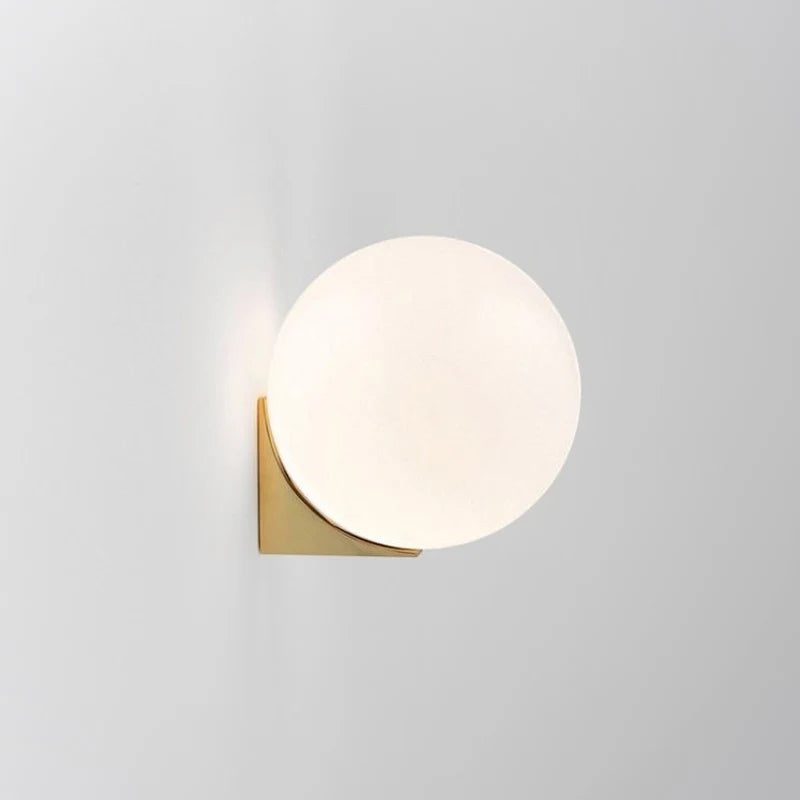 Afralia™ Glass Ball Art Wall Lamp for Aisle Bedroom, Simple Decoration, LED Bedside Light