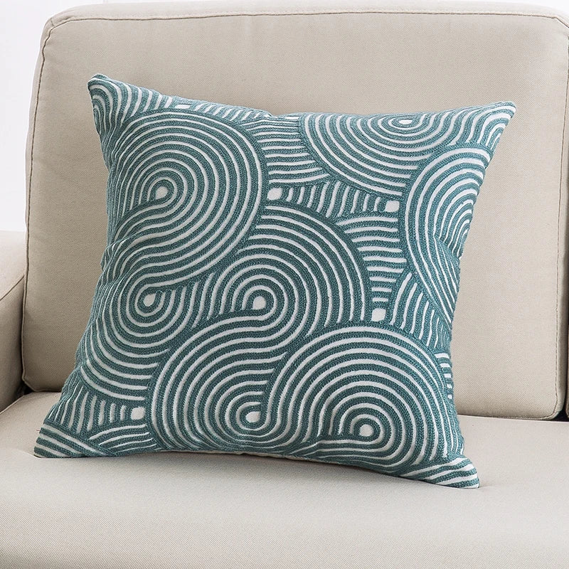 Afralia™ Embroidered Sofa Cushion Cover Throw - Decorative Pillow Covers